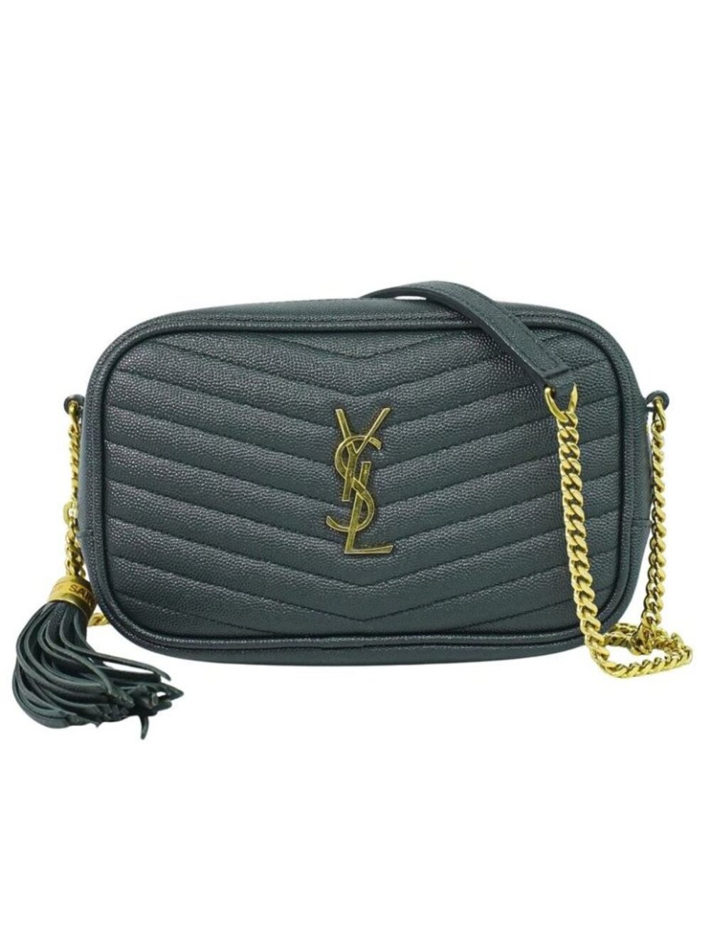 Saint Laurent Lou Tassel Chain Shoulder Bag Pochette - Picture 1 of 9